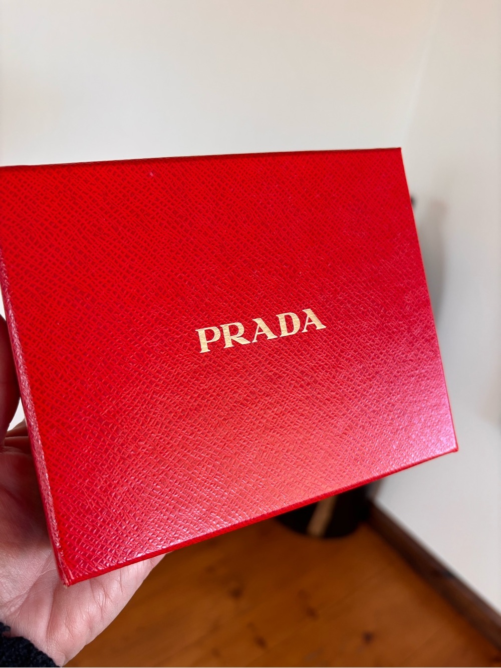 PRADA Authentic Red Saffiano Luxury Presentation Gift Storage Box Set - Picture 7 of 10